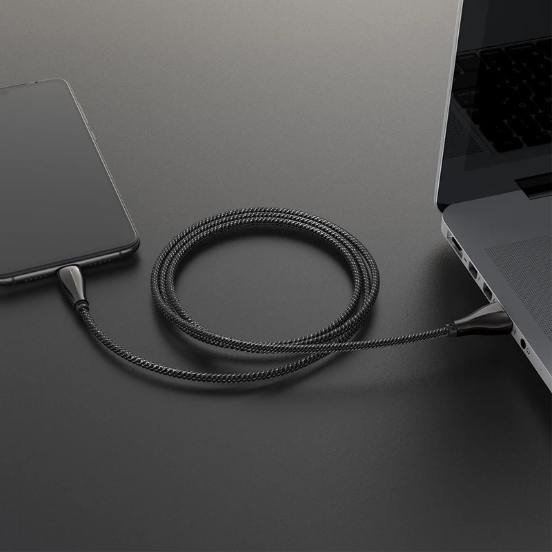 Xiaomi Mijia WSKEN type-C яркий дышащий тусклый свет плетеный кабель 0,4 м 1,2 м 2 м линейный длинный разноцветный usb-кабель