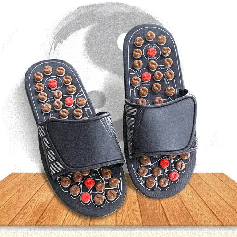 

Unisex Foot Massager Slippers Health Care Acupuncture Massage Shoes Reflex Stress Rotating For Foot Acupoint Relax Stimulator