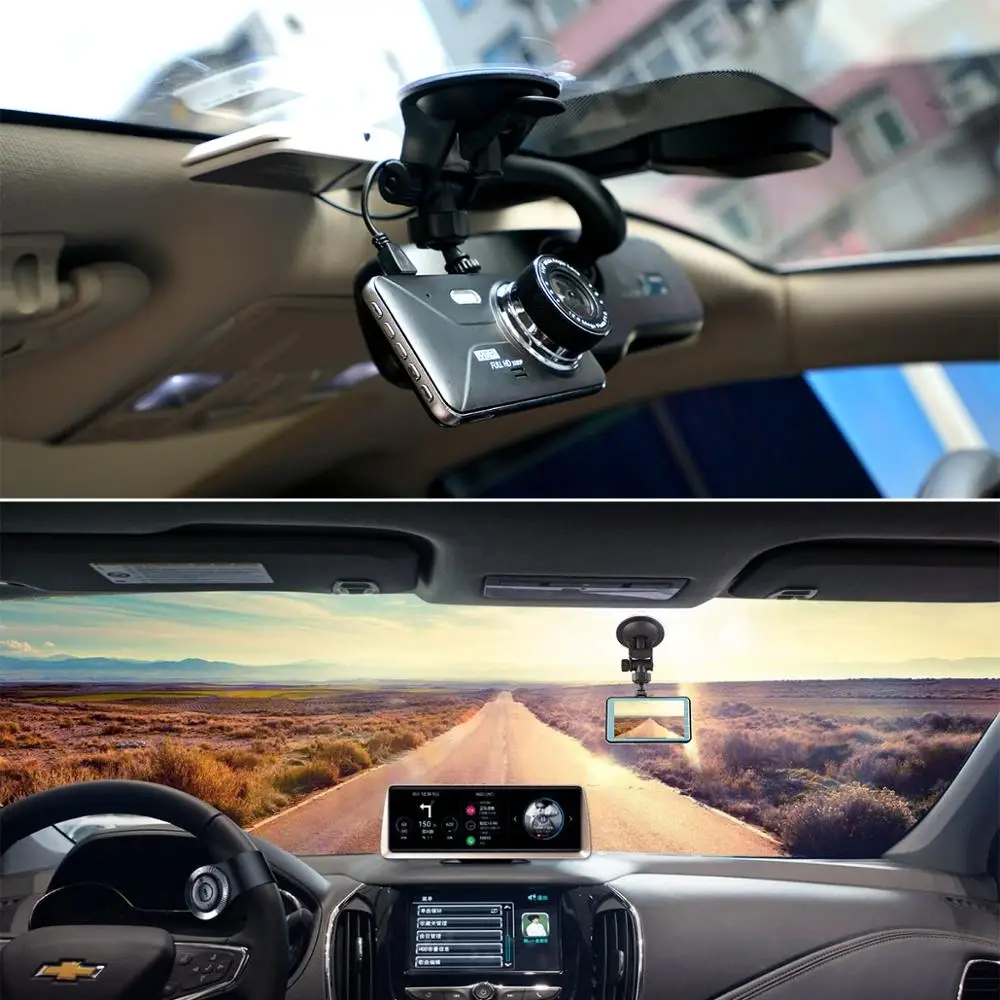 Автомобильный видеорегистратор DVR HD1080P Dashcam " ips для транспорта, с двумя объективами камера ночного видения Автомобильная камера рекордер g-сенсор видеорегистратор на 170 градусов