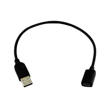 1x USB 3,1 type C женский разъем для USB 2,0 A штекер данных зарядный Соединительный кабель для Android мобильного телефона 30 см/1 фут