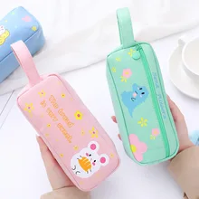 Холщовый чехол-карандаш Kawaii estuche escolar, простой, стильный, милый, школьный пенал, школьные принадлежности