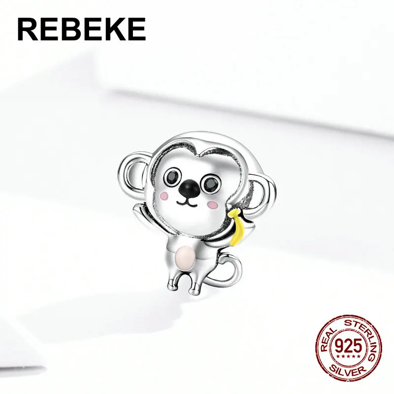 Женские украшения DIY маленькая обезьянка очаровательные эмалированные бусины в