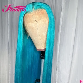

Blue Colored Straight Lace Front Human Hair Wigs For Women Pre Plucked Peruvian Remy Blue Wig 13x4 Straight Human Hair Wigs 150%
