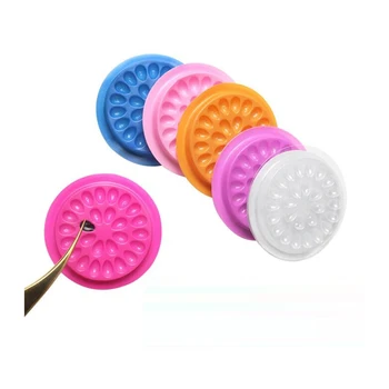 

50pcs Eyelash glue holder Pallet Paste up Glue Gasket Eyelash Extension glue plastic holder Plate Eyelash Extension Tools