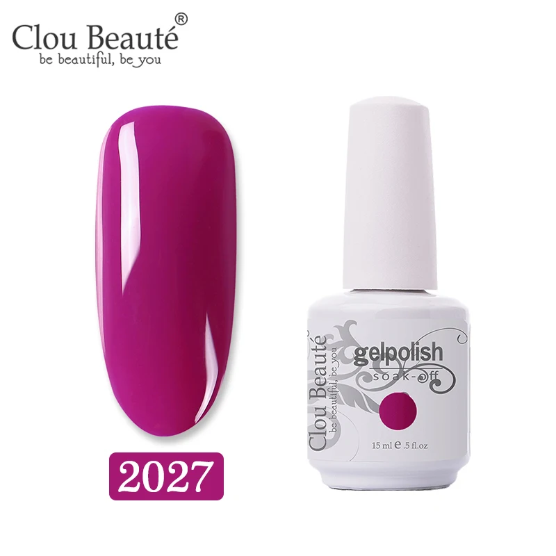 Clou Beaute красная серия УФ светодиодный Гель-лак для ногтей Полупостоянный УФ-лак Гель-лак украшения ногтей маникюр праймер - Цвет: 2027