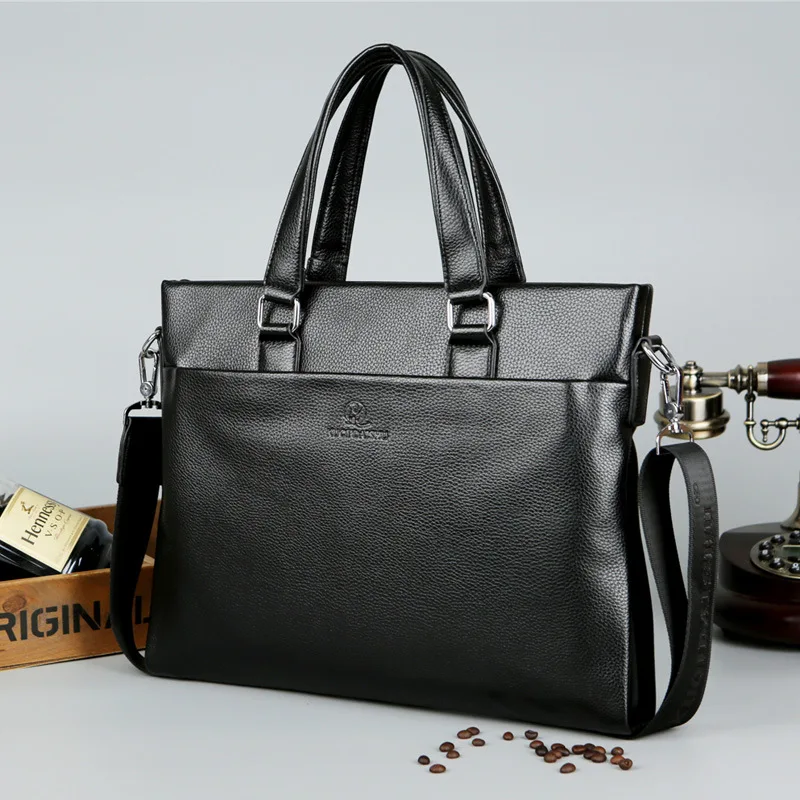 

Daishu Men's Bag Handbag Bag MEN'S Leather Bag Cross Large-Volume Business Document Shoulder Bag