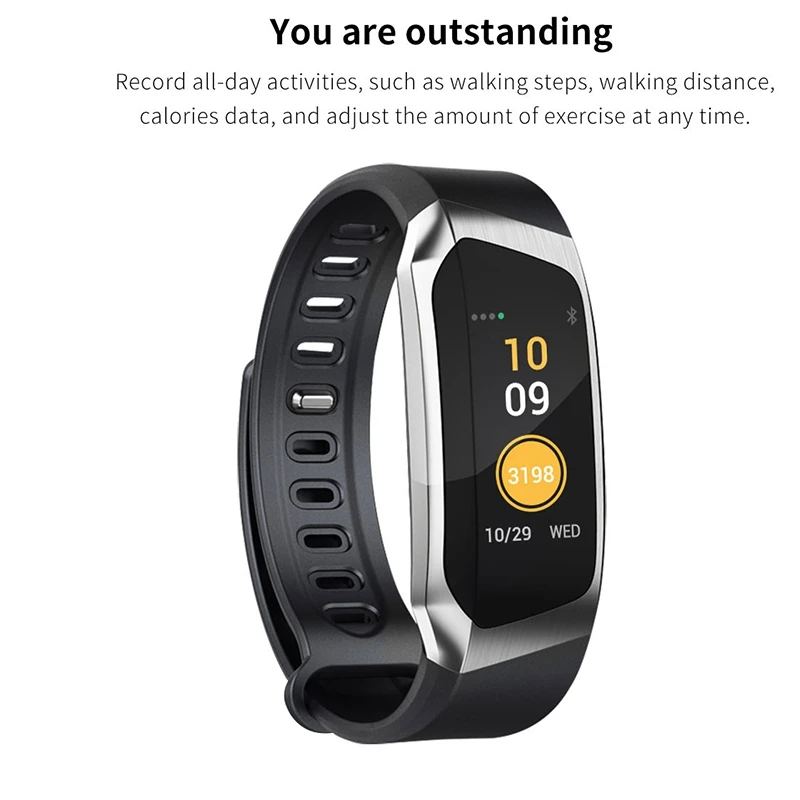 Smart Watch IP67 Waterproof Blood Pressure Smart Bracelet Heart Rate Monitor Sport Fitness Bracelet Tracker E18 Wristband
