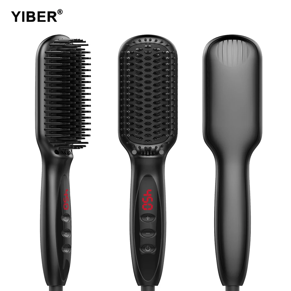

Men Styling Comb Hair Straightener Beard Straightener Flat Iron Comb Electric Ionic Hair Brush Multifunctional Hair Styling Tool
