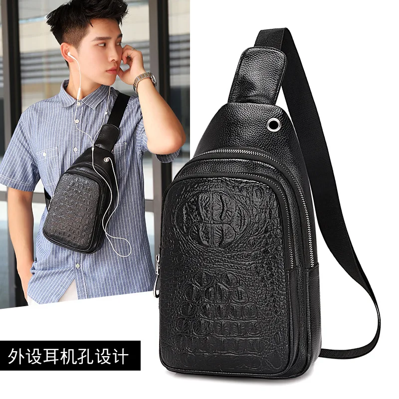 

Creative new Pu breast bag, waistband, men's slant straddle bag, leisure bags, Korean version of fashion trend, one-shoulder bag