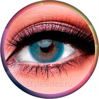 

Контактные линзы ярко-голубого цвета