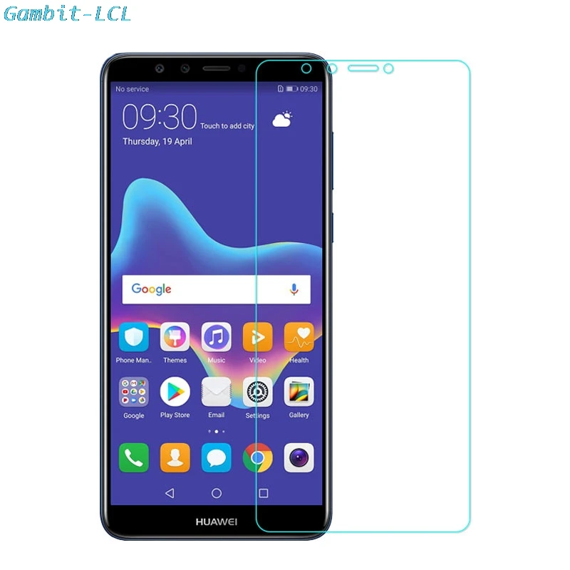 Закаленное стекло 2.5D для Huawei Y9 2018 защитная пленка 9H Взрывозащищенная ЖК-экрана