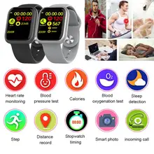 GT1 браслет для измерения артериального давления, водонепроницаемые спортивные Смарт-часы для фитнеса, браслет с напоминанием о сообщениях, поддержка 12 языков