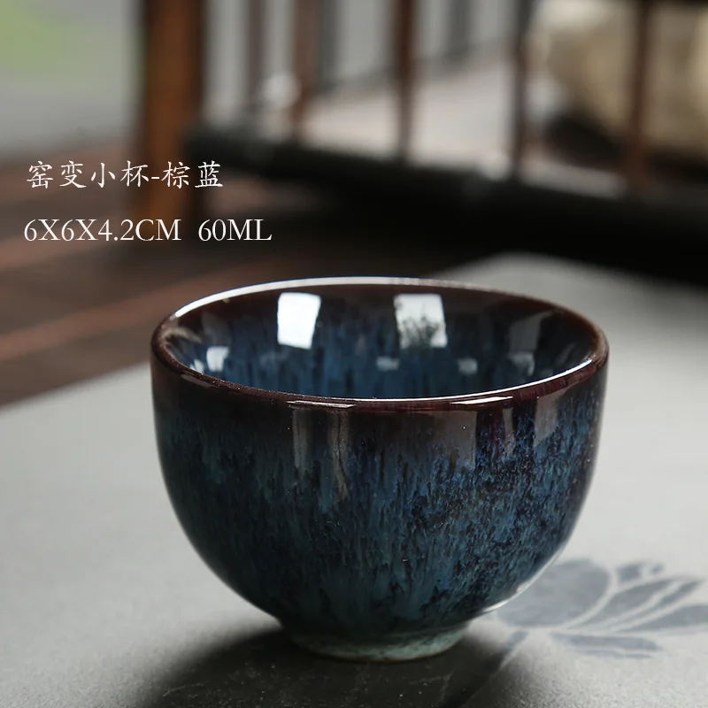 2 шт. китайская керамическая чайная чашка чайный набор кунг-фу маленький фарфоровый чайная чаша чайная чашка аксессуары для напитков - Цвет: blue 3