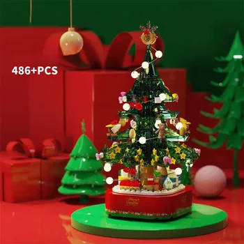 

New Christmas Tree Santa Claus Figures Building Blocks Toys For Children Dolls Christmas Gifts