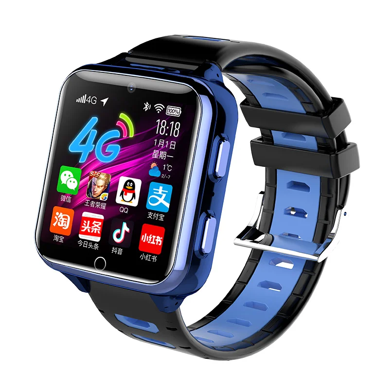 Smart 4G Remote Dual Camera GPS WIFI Tracer Kid Student Adult Heart Rate Wristwatch Voice Monitor Android Music Game Phone Watch
