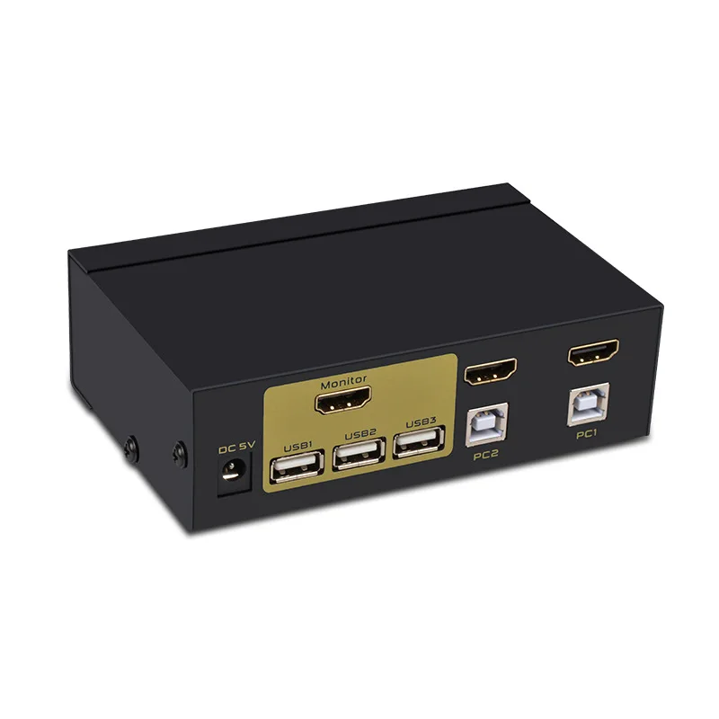 USB HDMI KVM переключатель 2 порта с кабелем, ПК МОНИТОР клавиатура мышь переключатель Sup порт s Автомобильное сканирование 1080p 3D