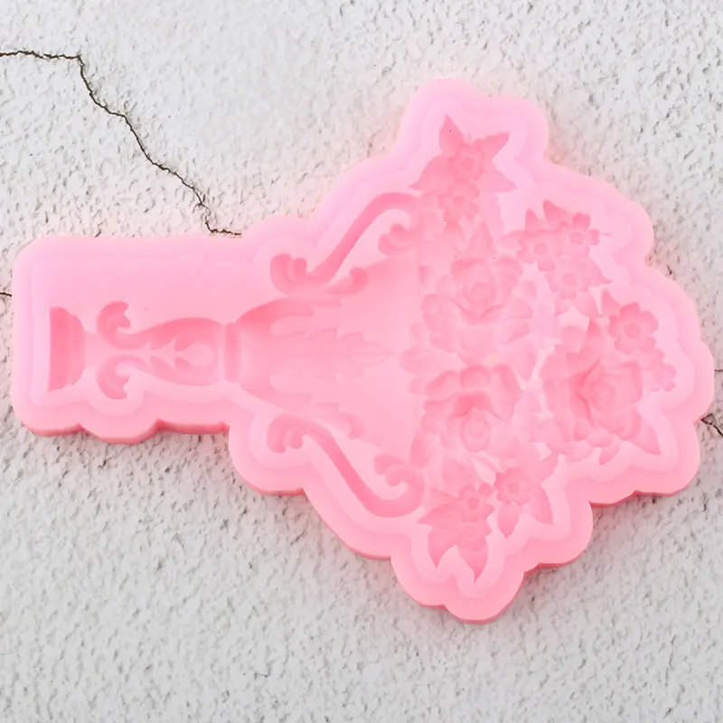 Sugarcraft цветок границы силиконовые формы Роза помадка для кекса украшения торта инструменты Конфеты Форма для шоколада формы для мастики