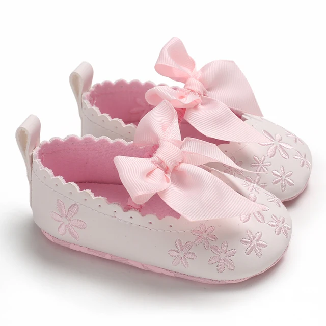 Newborns Fashion Solid Color Casual Shoes Princess Shoes Soft-soled Sneakers 0-18 Months Baby Bed Shoes Baby Walking Shoes C-534
