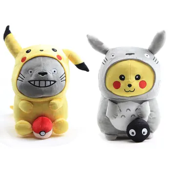 

36cm Cute Pikachu Cosplay Totoro and Totoro Cosplay Pikachu Plush Toys Doll Peluche Stuffed Animals Toys Women Kids Baby Gift