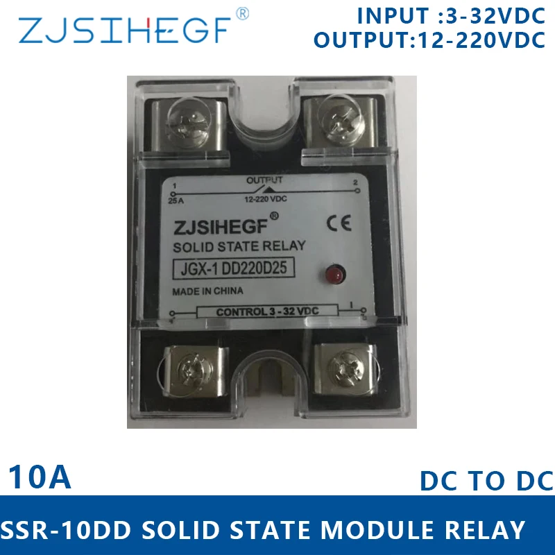 ZJSIHEGF SSR 10DD твердотельное реле входное напряжение 3 32 В постоянного тока на