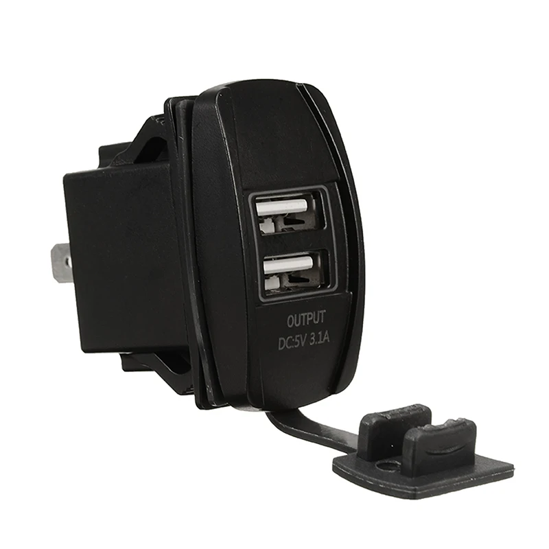 3.1A Двойная зарядка с usb-разъемом для samsung Galaxy S10e S10 S9 S8 плюс Мощность адаптер Водонепроницаемый 12 V-24 V для двигателя автомобиля Зарядное устройство