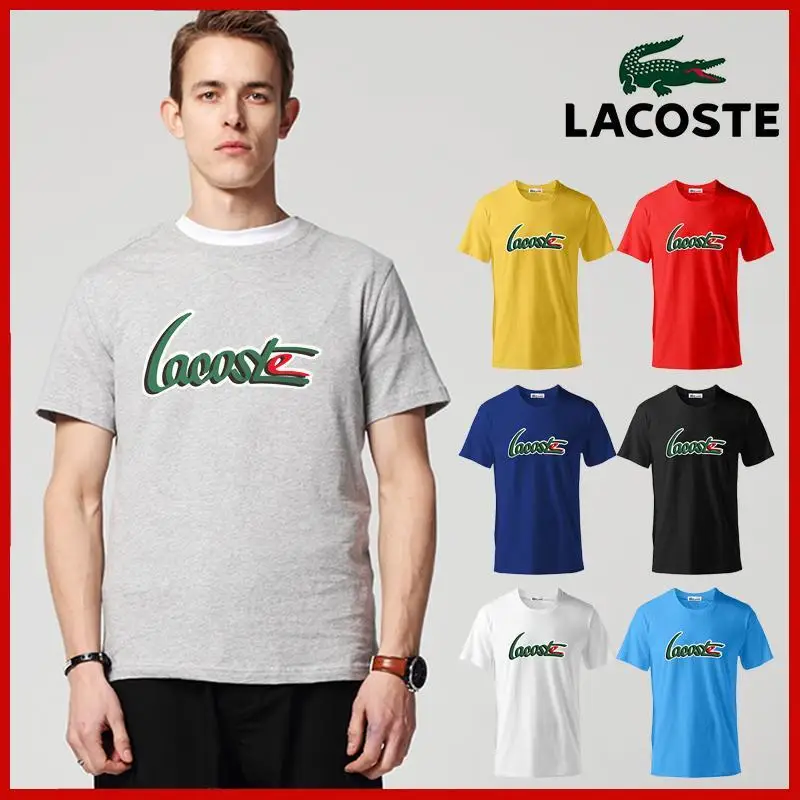 

Men T shirt Summer new men shirt high quality mens cotton short-sleeved solid color embroidery fashion casual Breathable T132
