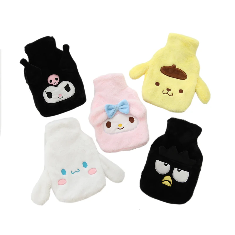

1000ML New Cute melody Rubber Hot Water Bottle Plush Hand Bag Cinnamoroll/Imp Soft hand warmer Birthday Gifts Baby Plush Toy