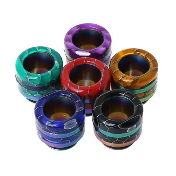 

6Pcs/Box 810 Snake Skin Rainbow Resin Drip Tip Drip Nozzle Mouthpiece for TFV8 Big Baby TFV12 Mod Vape Tank Accessories Kit