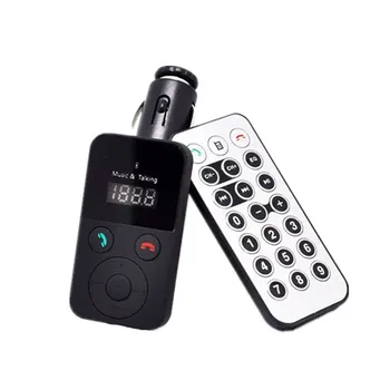 

Black Practical Multifunctional Bluetooth Car Kit Handsfree FM Transmitter Player Support USB / SD Input with Remote Control