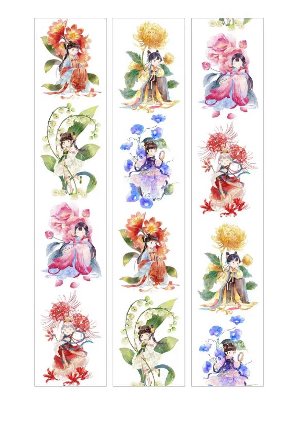 Fairy Ancient Style Flower Girl Washi Tape For Card Making Bullet Journal Diy Scrapbooking Decorative Sticker Stickers Aliexpress