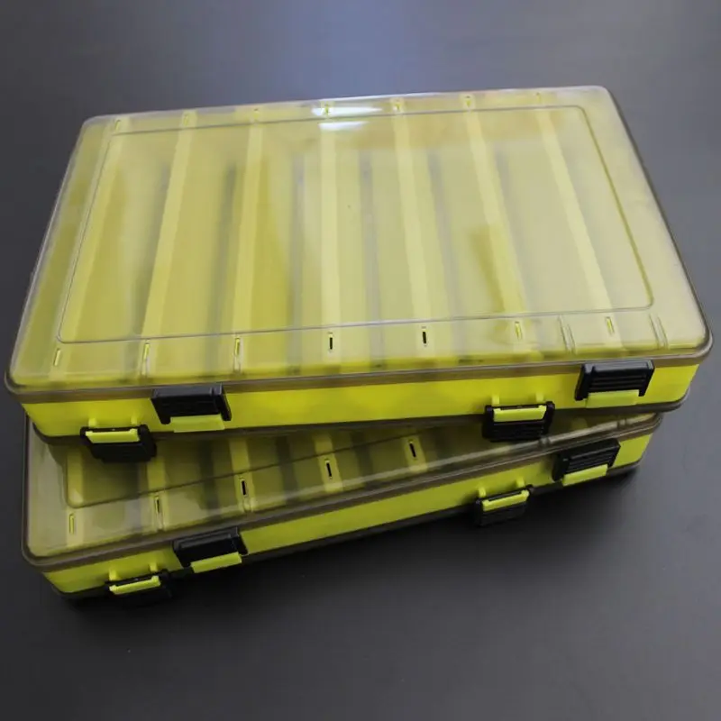 Transparent PP Fishing Gear Bait Storage Box Multi-functional Double Layer Fish Sub-bait Fishing Tools Boxes D5BA