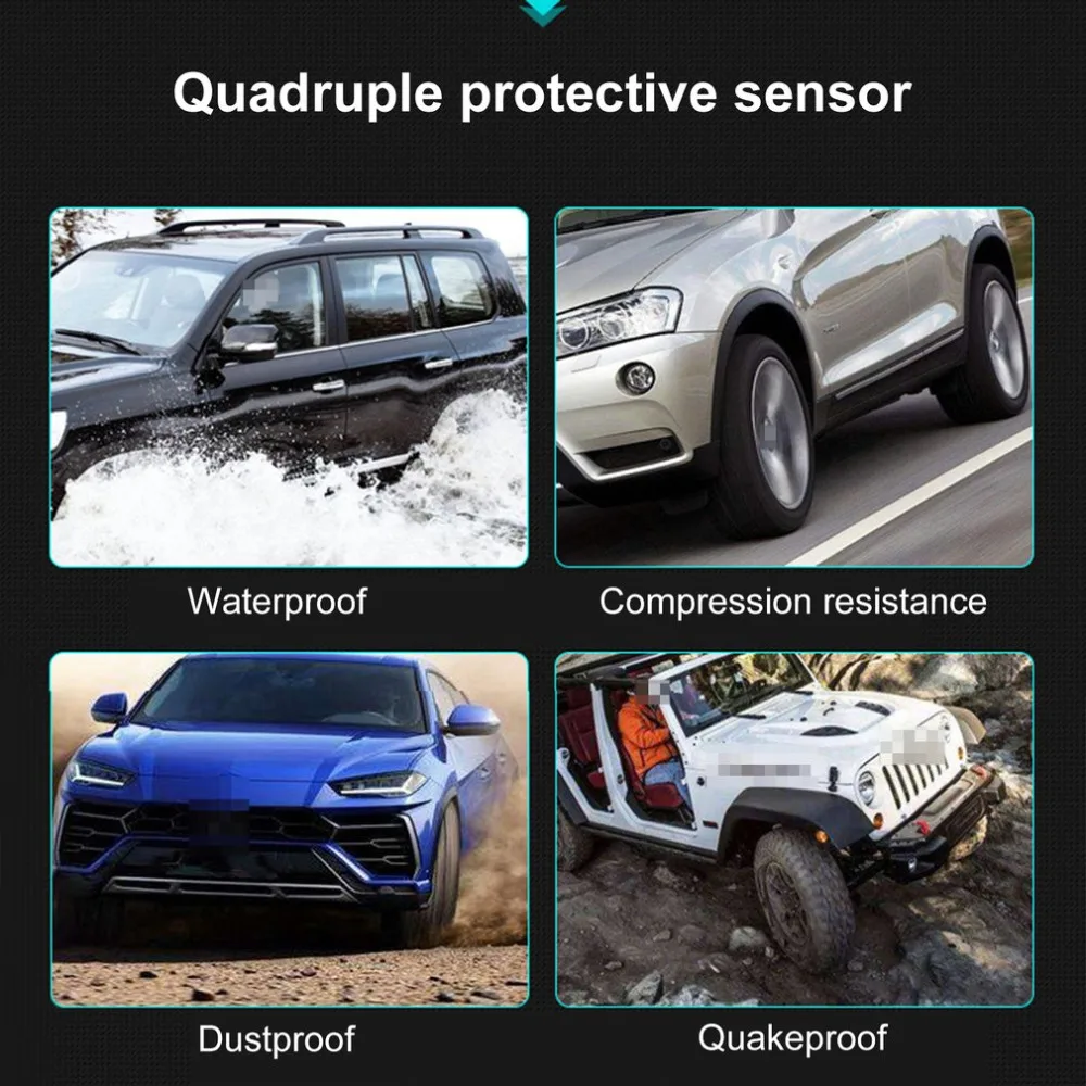 Умный автомобиль TPMS система контроля давления в шинах солнечной энергии цифровой ЖК-дисплей Автоматическая охранная сигнализация s давление в шинах