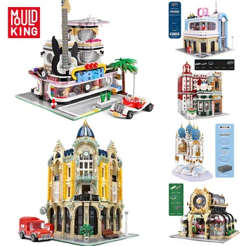 

Creator Mould King Modular Buildings City Street View House Set with Light Architecture Brick Blocks Collection Toy for Children