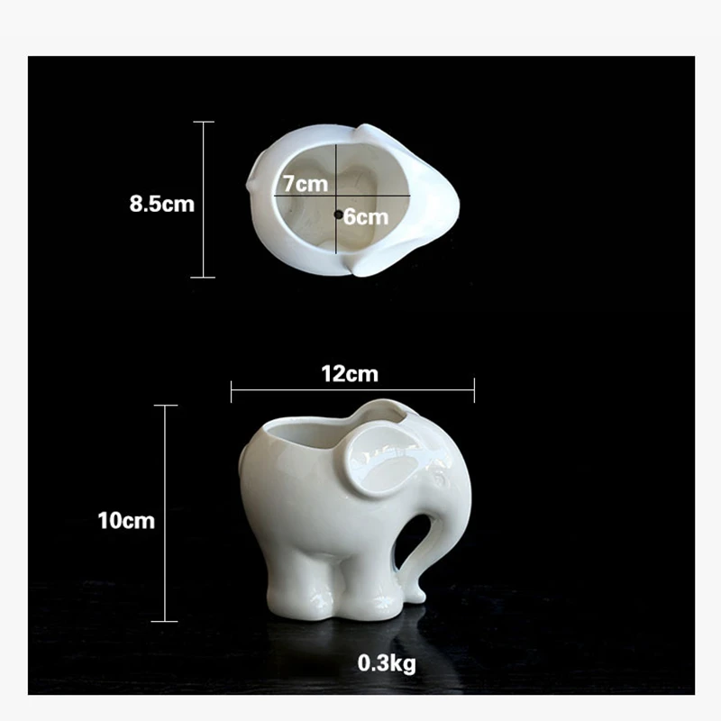 1 шт. минималистичный слон белый керамический горшок для суккулентов декоративный горшок для суккулента Мини цветочный горшок украшение дома и сада