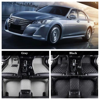 

Leather Customized Cars Floor Mats for Toyota C-HR Yaris Tundra FJ Cruiser CROWN 86 Avalon Saloon Foot Rugs Auto Carpet Cover