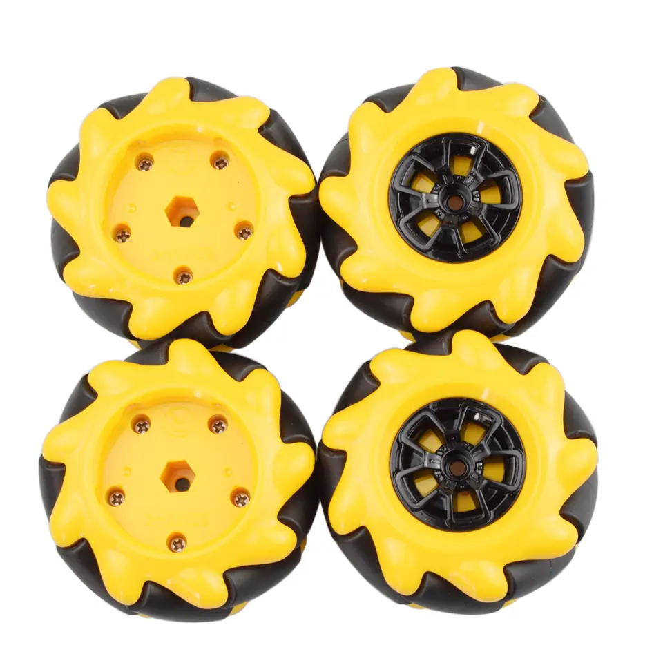 Moebius 60/80/97mm High Hardness Plastic Mecanum Wheel Omni-directional Smart Robot Car with 6mm Hubs for Arduino DIY STEM Toy image 7