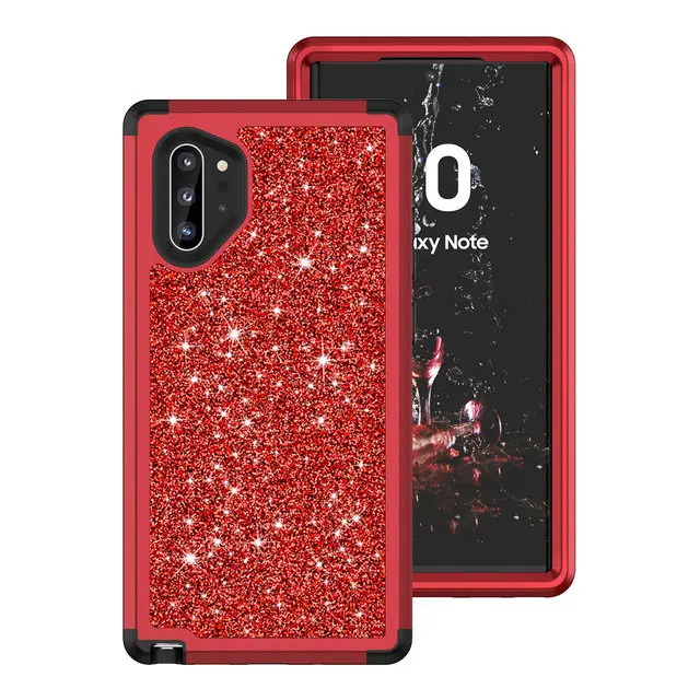 Ослепительный, сверкающий Etui для samsung Galaxy Note 10 Чехол samsung Note10 Plus чехол 3 в 1 шт для Coque samsung Note 10 чехол Note10+ 5G