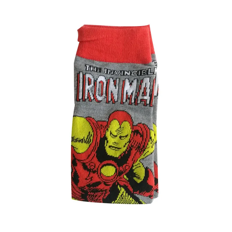 1 Pair funny animal unisex socks Casual Cartoon Cat socks Marvel socks Iron Man Captain America men socks Happy Funny women Sock - Цвет: 7