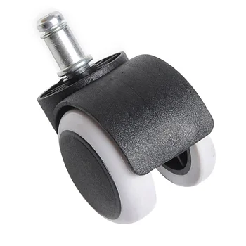 

5 Pcs 2 Inch Circlip Stem Universal Mute Caster Nylon Wheel PU Material Office Chair Swivel Rollers 360 Degree Furniture AA