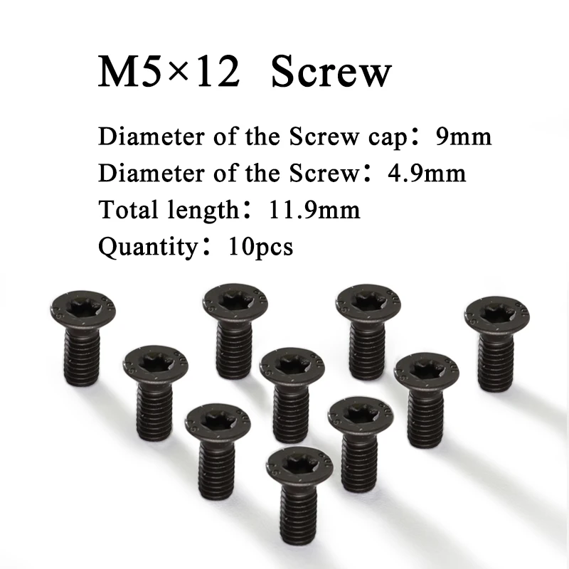 M5*12 Screws Bolts 10pcs For Woodworking Replacement Carbide Inserts 14x14x2.0 or 15x15x2.5 on Spiral cutter head