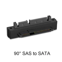 זווית ישרה OULLX מקצועי SFF-8482 SAS ל SATA 180 ממיר מתאם תואר 90 זווית ישרה הראש ישר לוח האם (4)