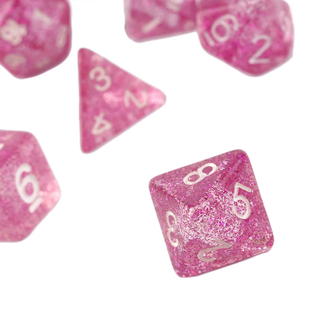 7 шт./компл. игры Multi по бокам кости D4 D6 D8 D10 D12 D20 игральные кубики Прямая ; на ;