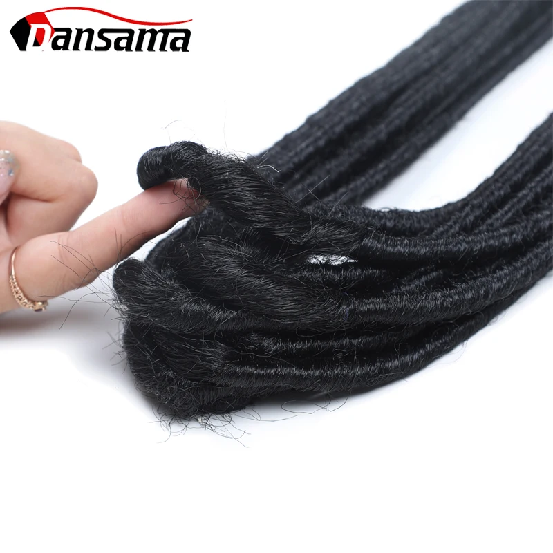 

Dansama Dreadlocks Hair Extension Handmade Dreads Synthetic Braiding Hair Blonde Black Ombre Color 20 Inch Faux Locks For Women