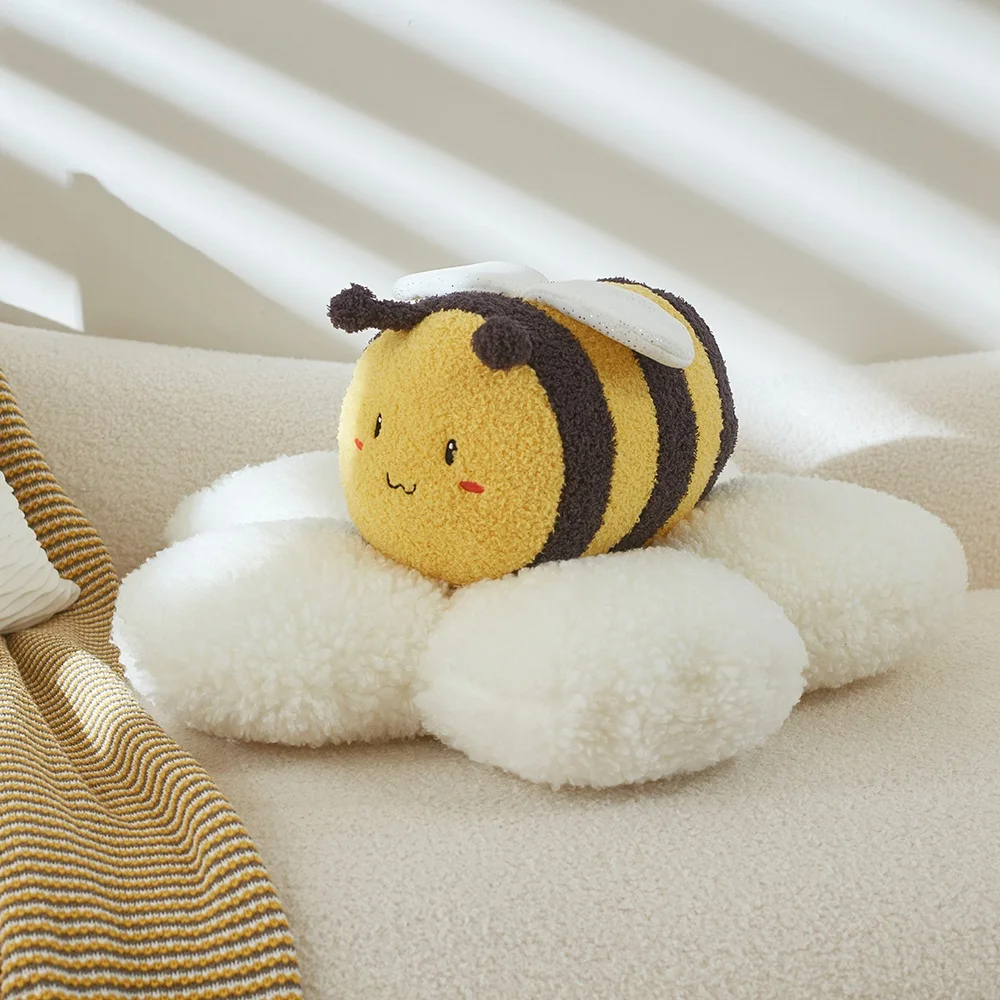 Cute Flower Bee Plush Toy Stuffed Soft Flower Throw Pillow Cushion Bee Soft Doll Home Sofa Decoration Pillow Kids Gift 3