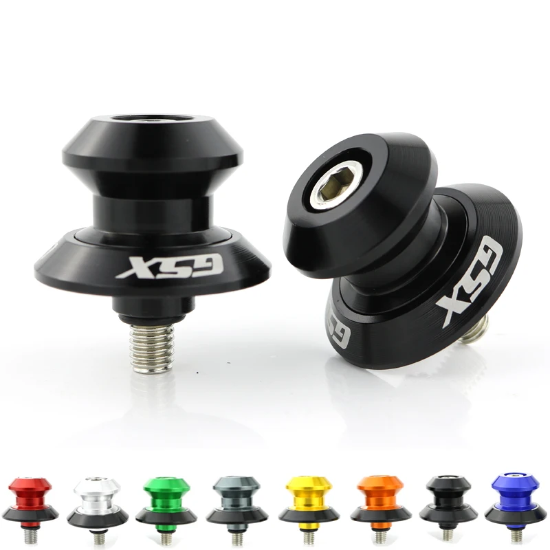 

For Suzuki GSX650F Katana 2008 2009 2010 2011 2012 2013 2014 2015 Swing Arm Sliders Spools Stand Bobbins CNC Aluminum Alloy