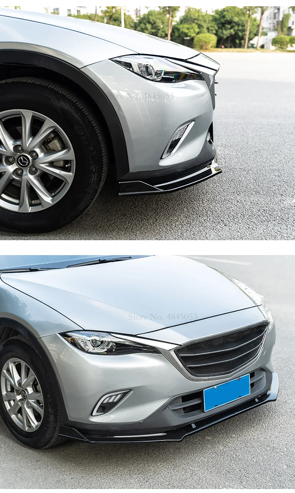 AITWATT для Mazda CX-4 карбоновое волокно передний угловой бампер Противоскользящий протектор для губ защитные крышки Спойлер 3 шт. автомобильный Стайлинг