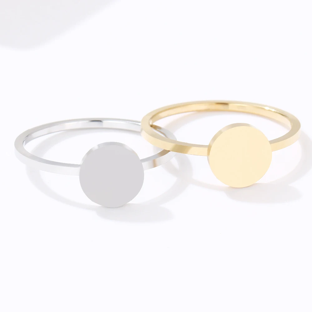 Кольца DOTIFI для женщин круглые кольца из нержавеющей стали женская бижутерия