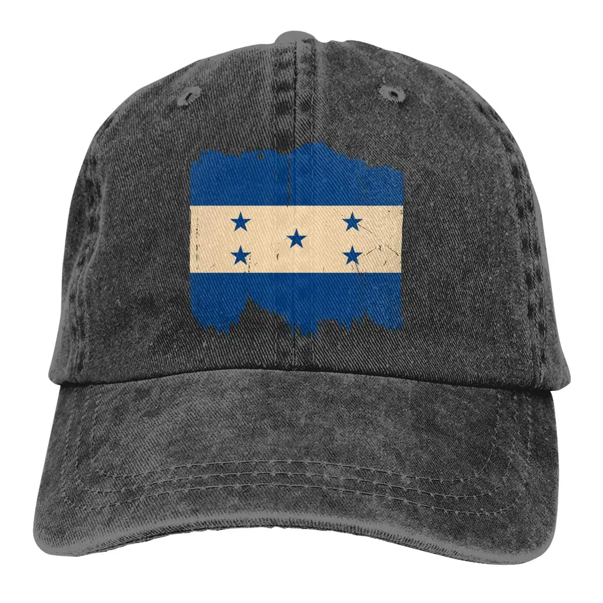 Distressed Honduras Flag Мужская и женская регулируемая бейсболка s джинсовая ткань Кепка водителя грузовика
