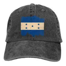 Distressed Honduras Flag Мужская и женская регулируемая бейсболка s джинсовая ткань Кепка водителя грузовика