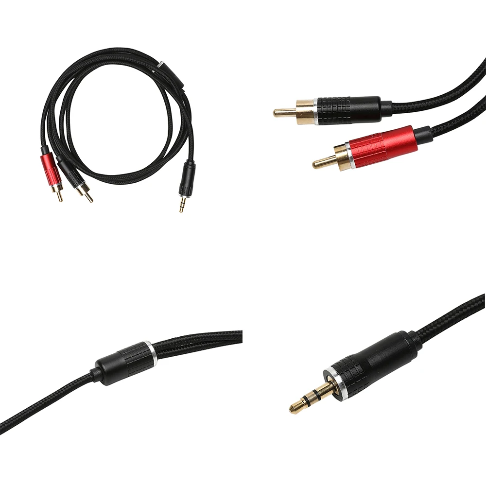 1/2/3/5m Length RCA Cable Stereo 2RCA to 3.5mm Audio AUX Jack 3.5 Y Splitter for Amplifiers Home Theater |